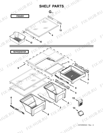 Схема №7 5VWT71REYF с изображением Уплотнитель (прокладка) для холодильной камеры Whirlpool 482000014939