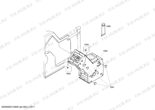 Схема №10 TKN68E75UC с изображением Монтажный набор для электрокофеварки Bosch 00662605