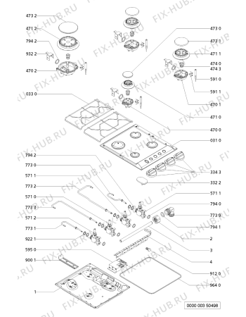 Схема №1 AKL700/AV с изображением Затычка для электропечи Whirlpool 481944238826