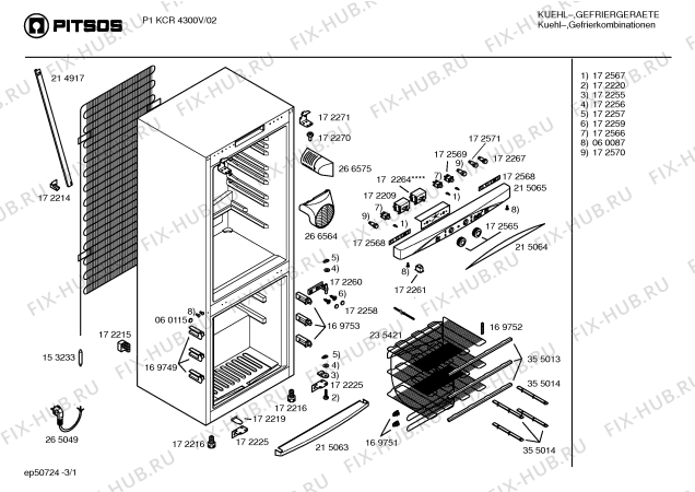 Схема №3 P1KCR4600V с изображением Панель управления для холодильника Bosch 00215065