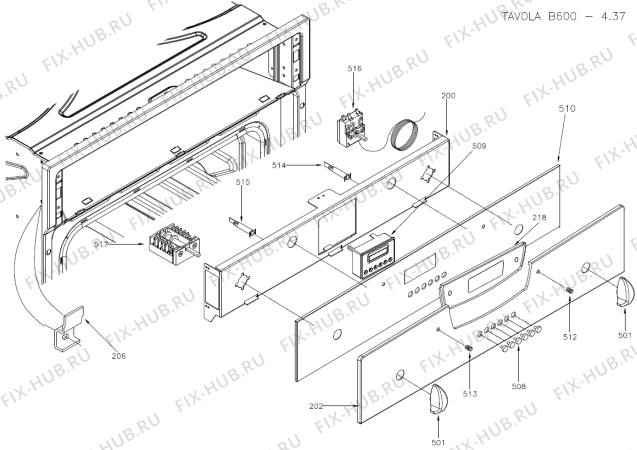 Взрыв-схема плиты (духовки) Gorenje U260MTV (900000819, B600) - Схема узла 03