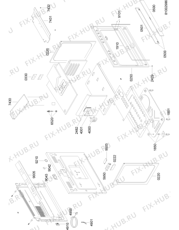Схема №3 MRGG 912 TGS с изображением Клавиша для плиты (духовки) Whirlpool 480121103741