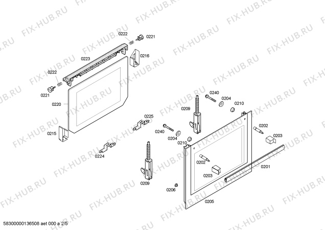 Взрыв-схема плиты (духовки) Bosch HEV23B250 Horno bosch poliv.multif.inox.CiF - Схема узла 02