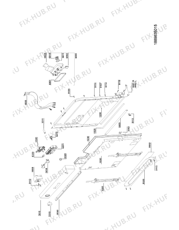 Схема №2 ADG 632 WH с изображением Панель для электропосудомоечной машины Whirlpool 481245372515