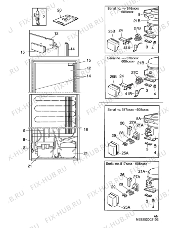 Взрыв-схема холодильника Electrolux ERB4198AC - Схема узла C10 Cold, users manual