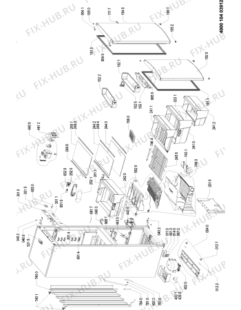 Схема №1 TGA 3500NF/EG с изображением Сенсорная панель для холодильника Whirlpool 481010369857