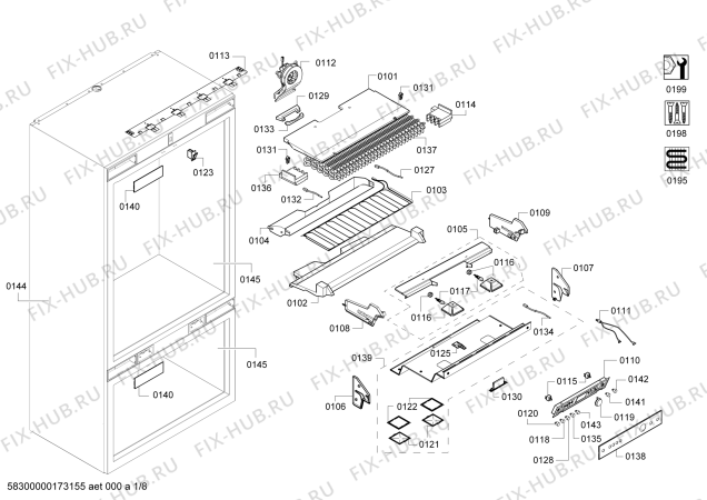 Схема №8 RB491200 с изображением Тэн оттайки для холодильника Bosch 00478414