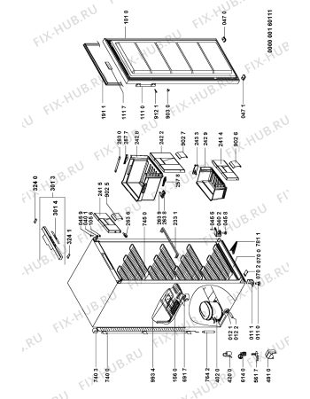 Схема №1 GKA 2550 с изображением Дверка для холодильной камеры Whirlpool 481241619898