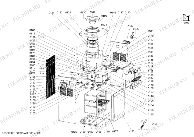 Схема №1 RDW1370 с изображением Пружина для электрокулера воды Bosch 00621307