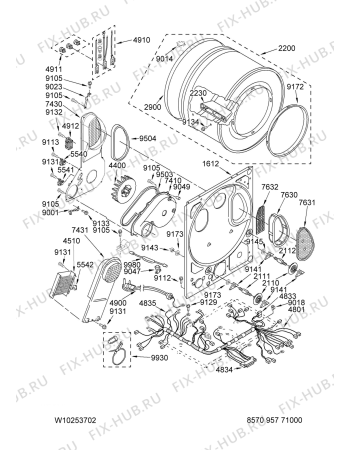 Схема №13 YLTE5243DQ8 с изображением Всякое для стиралки Whirlpool 480113100357