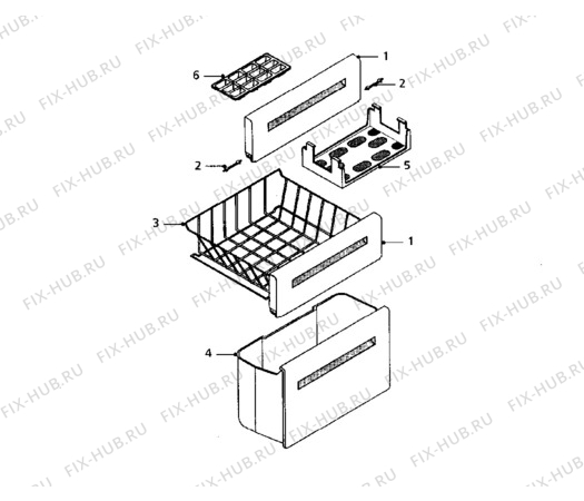 Взрыв-схема холодильника Electrolux EU0941T - Схема узла Furniture