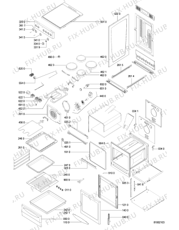 Схема №1 ACM 528 WH с изображением Обшивка для духового шкафа Whirlpool 481244058252