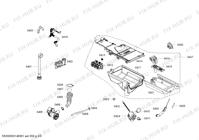 Взрыв-схема стиральной машины Bosch WKD24360EE, WKD2436 - Схема узла 04