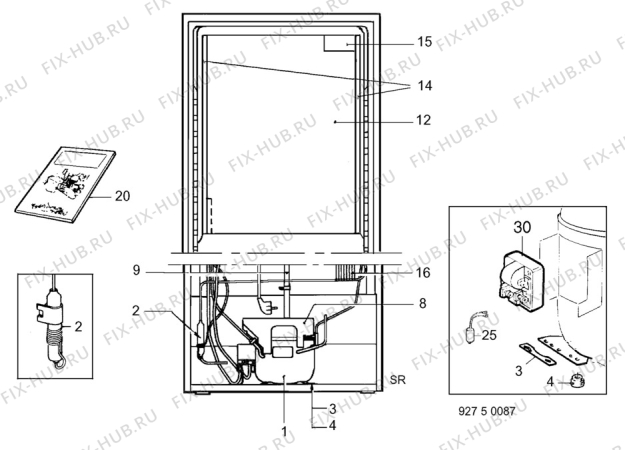 Взрыв-схема холодильника Electrolux ER3207C - Схема узла C10 Cold, users manual