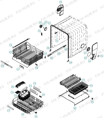 Взрыв-схема посудомоечной машины Gorenje FDW8215 IT   -Titanium (900004555, DW90.2) - Схема узла 02
