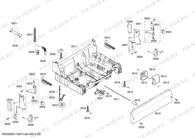 Схема №6 SHE42L16UC DLX Series с изображением Панель управления для стиралки Bosch 00477002