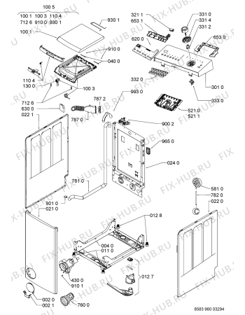 Схема №2 WAT Primeline 90 Di с изображением Декоративная панель для стиралки Whirlpool 481075038082