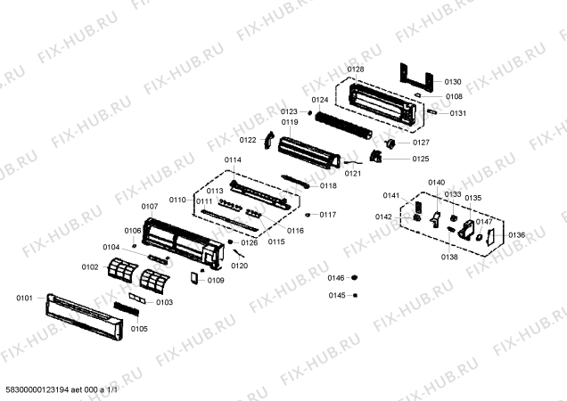 Схема №1 B1ZDI12100 с изображением Индикатор для сплит-системы Siemens 00643337