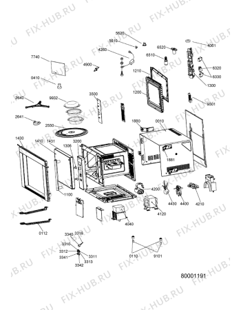 Схема №1 MWV10S (F090866) с изображением Дверца для микроволновки Indesit C00318488