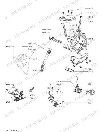 Схема №2 AWO/C 6340 с изображением Модуль (плата) для стиралки Whirlpool 481010526744