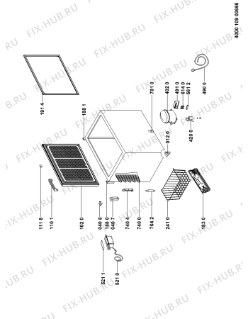 Схема №1 WHS2122 с изображением Микрокомпрессор для холодильной камеры Whirlpool 481010874549