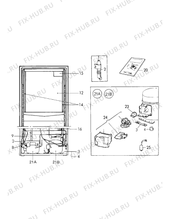 Взрыв-схема холодильника Electrolux ER3313B - Схема узла Cooling system 017