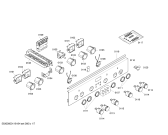 Схема №6 HL444200E с изображением Набор кнопок для электропечи Siemens 00604324