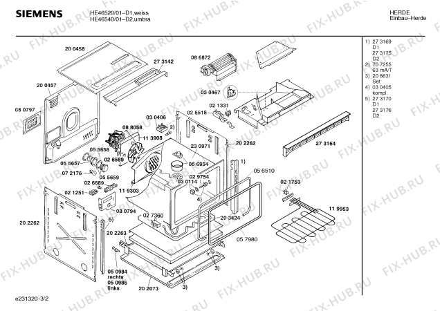 Схема №3 HE46540 с изображением Вентиляционная решетка для духового шкафа Siemens 00273165