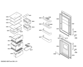 Схема №4 3KFL7853 с изображением Дверь морозильной камеры для холодильной камеры Bosch 00683038