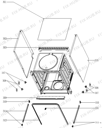 Взрыв-схема посудомоечной машины Gorenje GV6SY2B-1 (463704, WQP12-7325A) - Схема узла 03