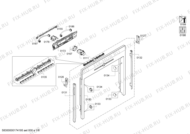 Схема №6 HBG78B960 Bosch с изображением Панель для плиты (духовки) Siemens 00677512