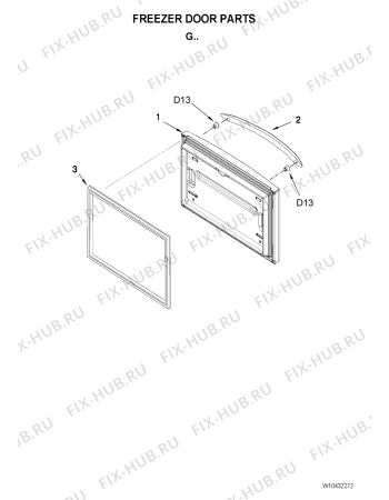 Схема №7 5GBR22PRYA с изображением Держатель двери для холодильника Whirlpool 482000006561
