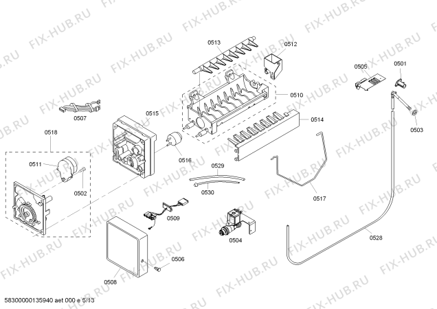 Схема №12 KBUIT4255E с изображением Хомут для посудомойки Bosch 00613616