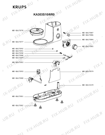Схема №4 KA305S10/6R0 с изображением Мини-ручка для кухонного комбайна Krups MS-0A17085