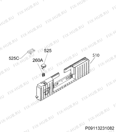 Взрыв-схема посудомоечной машины Electrolux ESF7505RIW - Схема узла Command panel 037