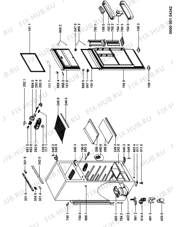 Схема №1 DPA39/AL с изображением Полка для холодильной камеры Whirlpool 481241820113