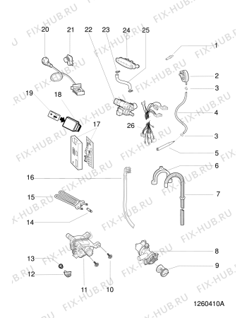 Схема №4 ARTL104EUHA (F060209) с изображением Пластинка для стиралки Indesit C00270177