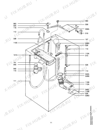 Взрыв-схема стиральной машины Aeg LAV50435-W - Схема узла Hydraulic System 272