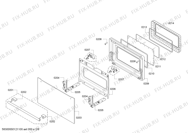 Схема №5 HB84K650N с изображением Панель управления для плиты (духовки) Siemens 00445943