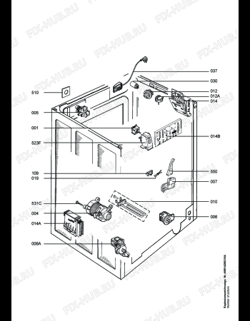 Взрыв-схема стиральной машины Zanussi Electrolux ZWF1840 - Схема узла Electrical equipment 268