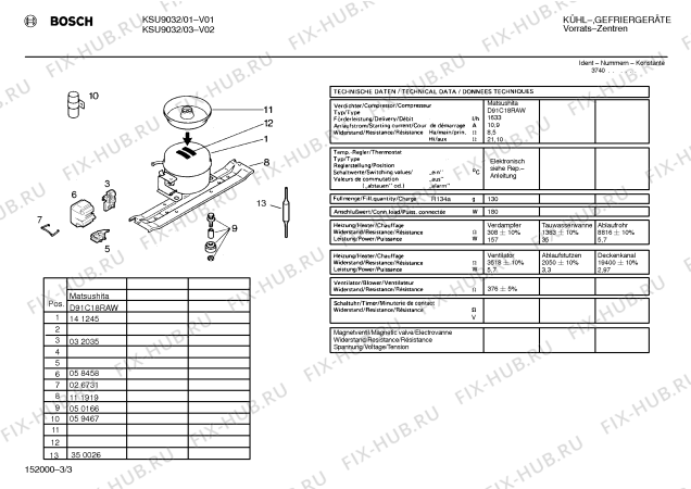 Взрыв-схема холодильника Bosch KSU9032 - Схема узла 03