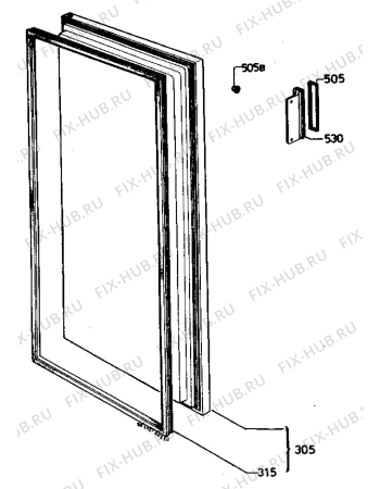 Взрыв-схема холодильника Castor C8419 - Схема узла Door 003