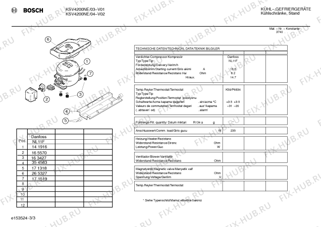 Схема №3 KSV4200NE с изображением Инструкция по эксплуатации для холодильника Bosch 00523162