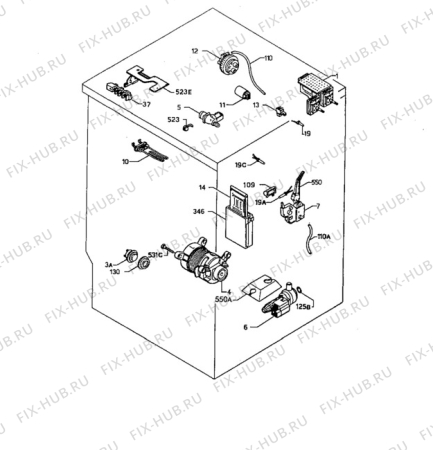 Взрыв-схема стиральной машины Tricity Bendix EW1003W - Схема узла Electrical equipment