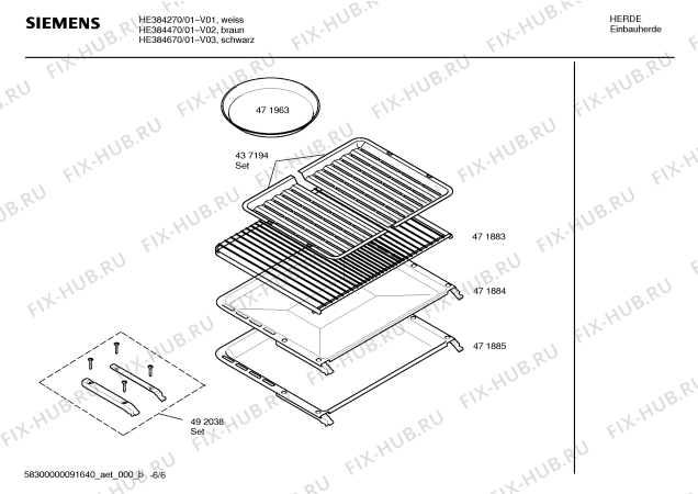 Схема №5 HE784470 IC3 с изображением Панель управления для плиты (духовки) Siemens 00437664