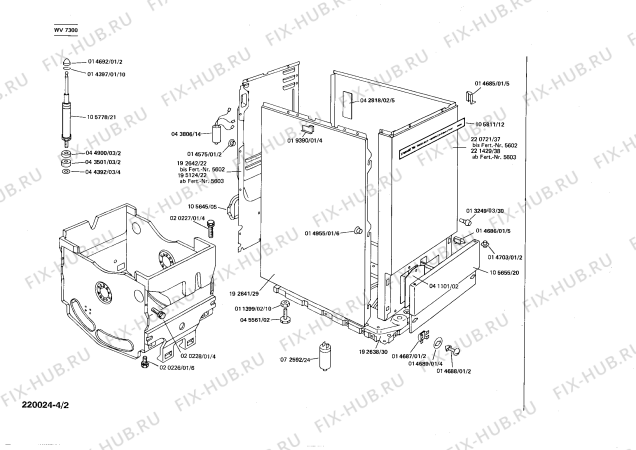 Схема №4 WV7300 SIWAMAT 730 с изображением Переключатель для стиралки Siemens 00045995