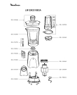 Схема №1 LM125G31/BGA с изображением Корпусная деталь для электроблендера Moulinex SS-193492