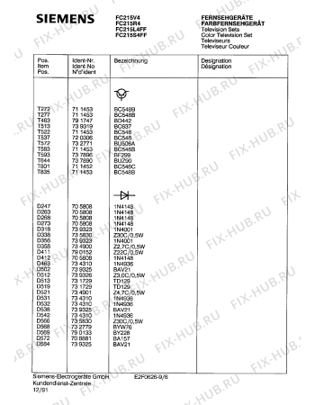 Взрыв-схема телевизора Siemens FC215L4FF - Схема узла 07