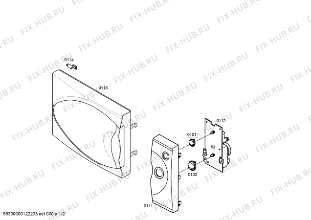 Схема №2 3WM1926 с изображением Шасси для свч печи Bosch 00663710