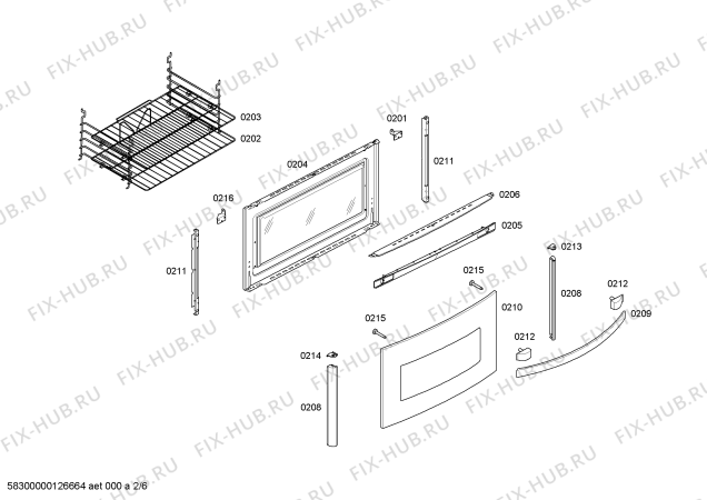 Взрыв-схема плиты (духовки) Bosch HEK14R37E9 BE303 PRETO EMB GE 127V - Схема узла 02